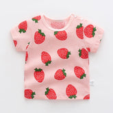 2023 Summer Shorts Sleeve Baby Girls T-shirts Cartoon Printed Toddler Girl-TB00971-Veeddydropshipping